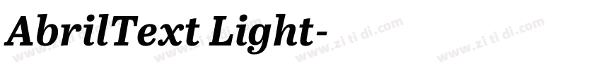 AbrilText Light字体转换